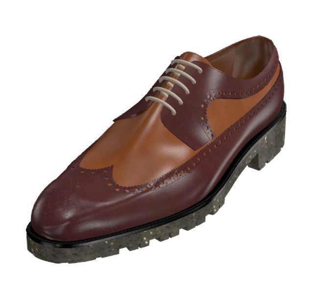 Derby "Longwing" bordeaux & chestnut