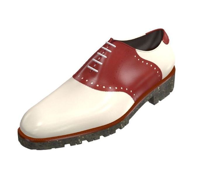 Saddle Oxford Rouge & Ivoire