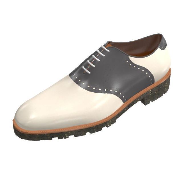 Saddle Oxford Gris / Ivoire