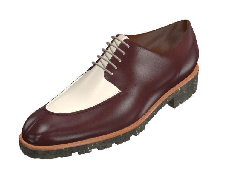 Derby "Chasse" bordeaux & crème