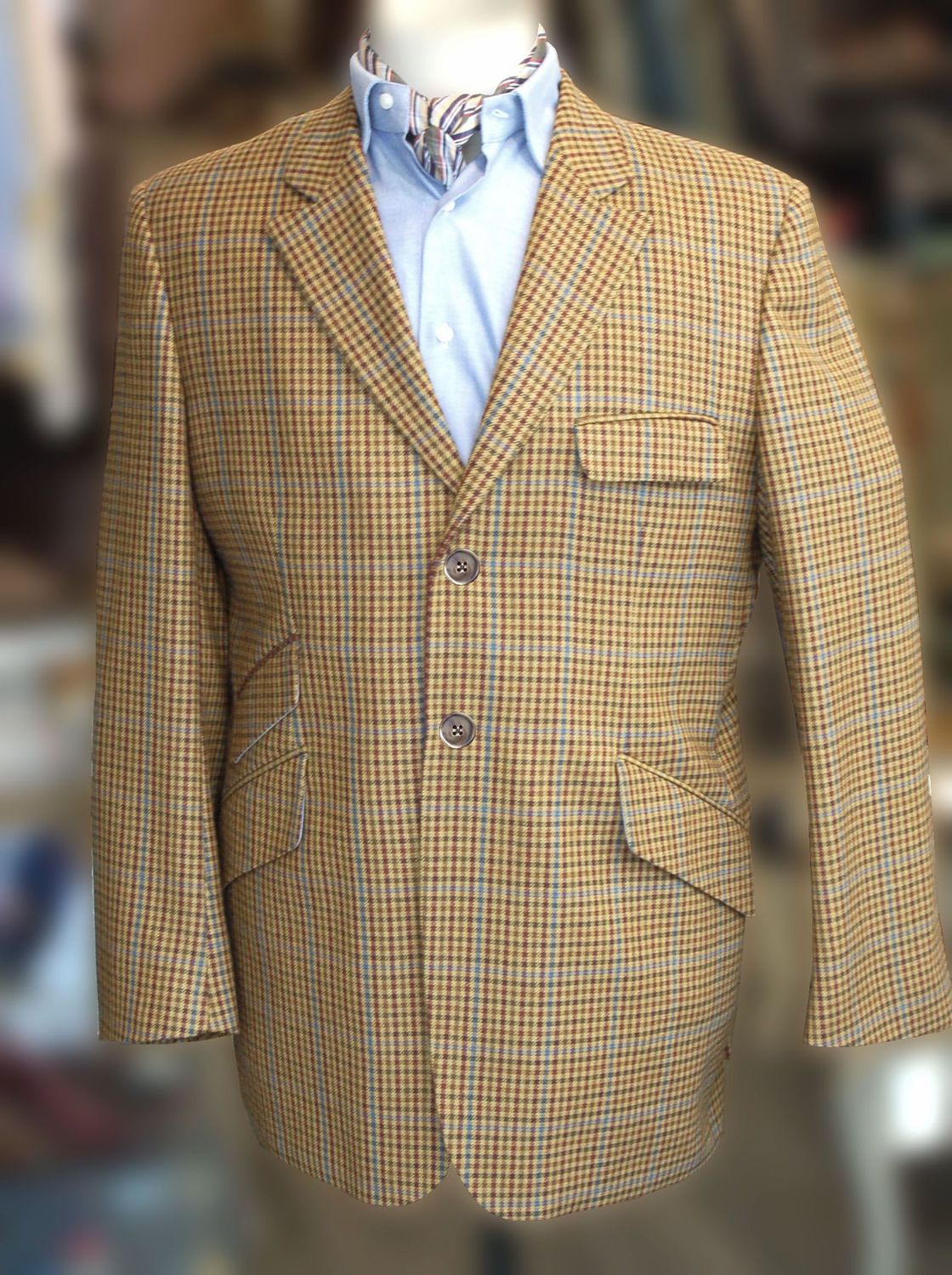 Veste laine carreaux