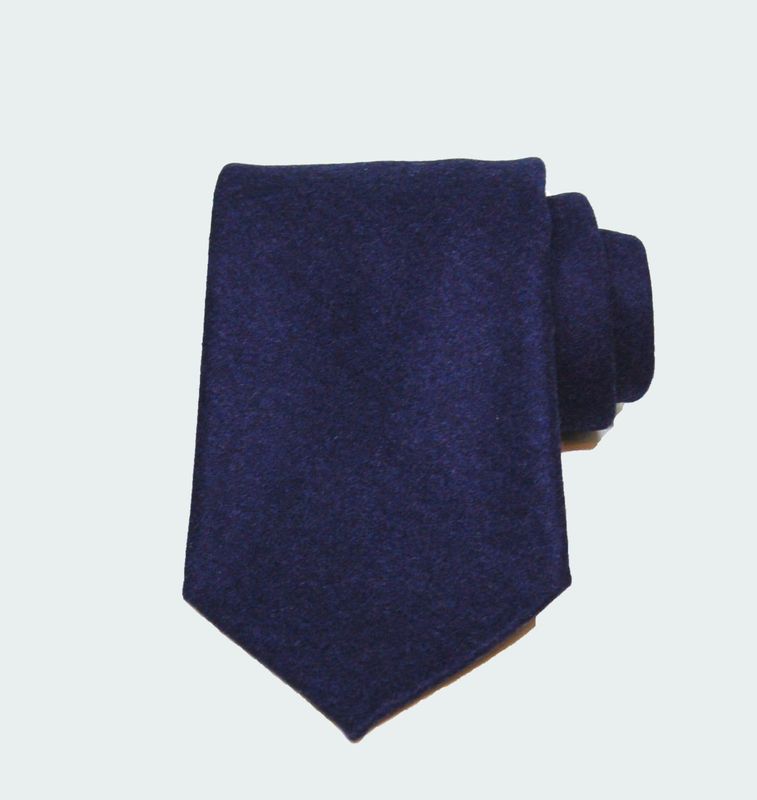 Cravate Flanelle Bleu