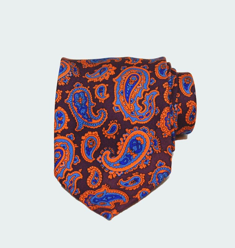 Cravate Paisley Madder 40Oz