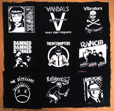 NOFX logo punk cloth patch DISTILLERS BLACK FLAG RANCID ANTI FLAG CIRCLE JERKS
