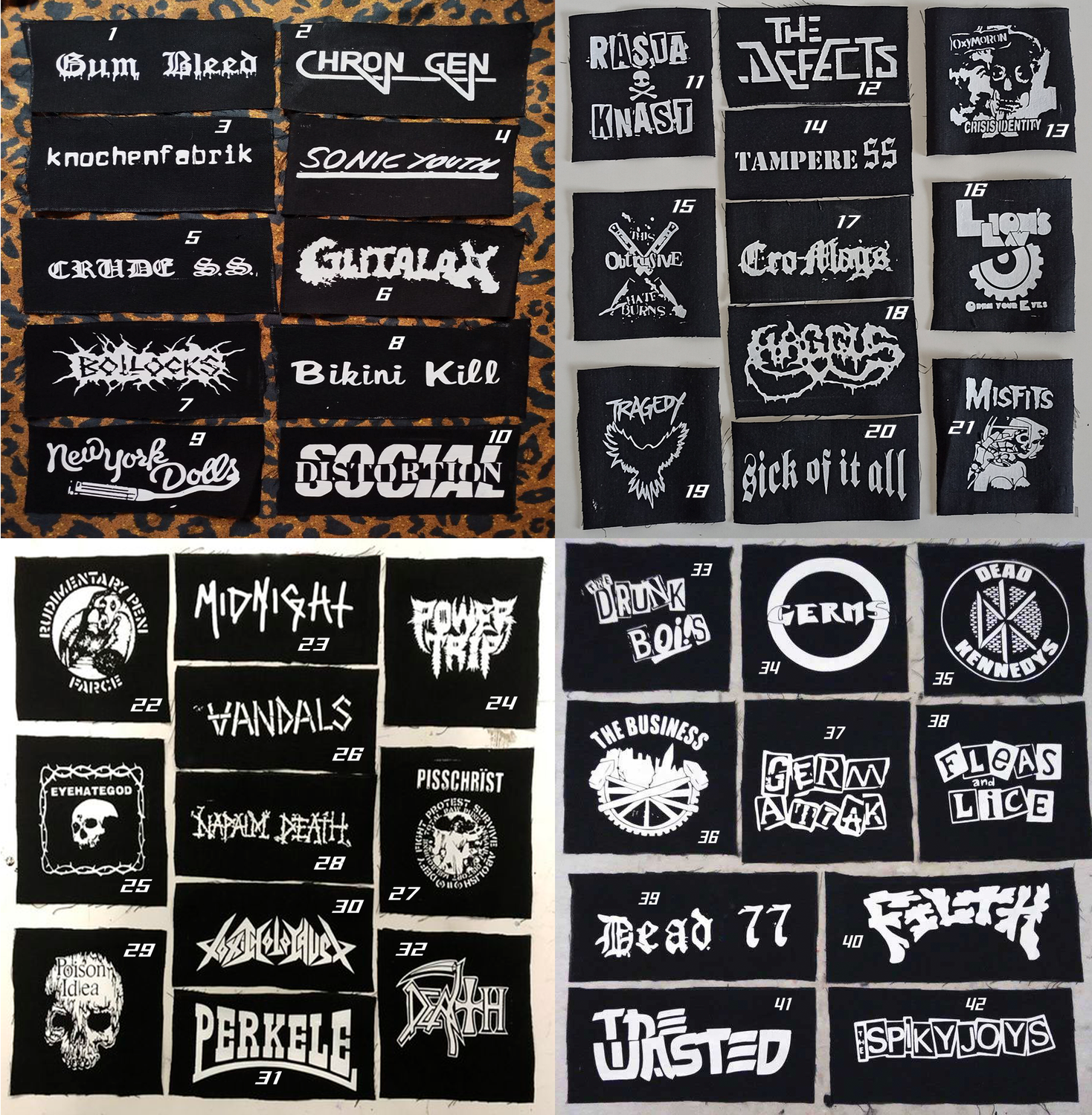 Patches And Backpatches #3 Poison Idea Blatoidea Midnight Ramones Sex Pistols Vice Squad Eyehategod The Vandals NOFX Anti-Flag Perkele Rancid Operation Ivy Inepsy Crass The Vibrators Dead Boys