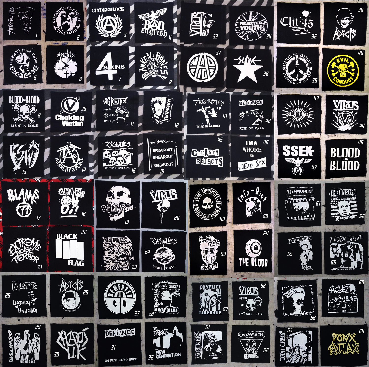 Patches And Backpatches #4 Lower Class Brats One Way System Avskum MDC Days N Daze Warvictims Bad Brains Gewapend Beton Cockney Rejects Anger Flares The Defectives Nabat The Riffs Hard Skin