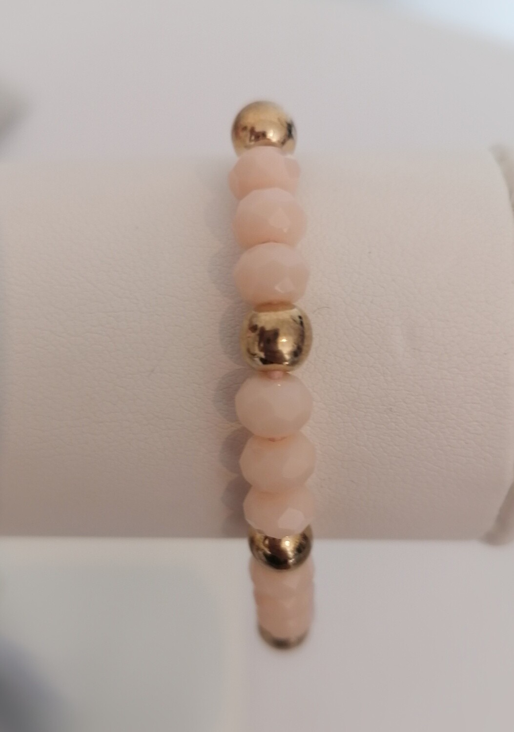 Armband - ELENA - roze koordje met pareltjes Armband - ELENA - roze koordje met pareltjes