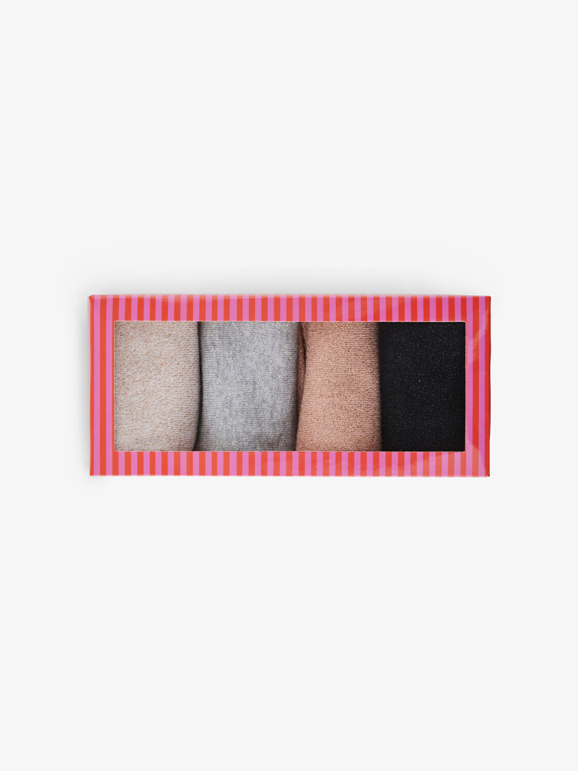 Sokken - RHONA - glittersokjes in een box van 4