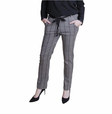 Broek - BABET - enkelbroek met grote ruitjes Broek - BABET - enkelbroek met grote ruitjes