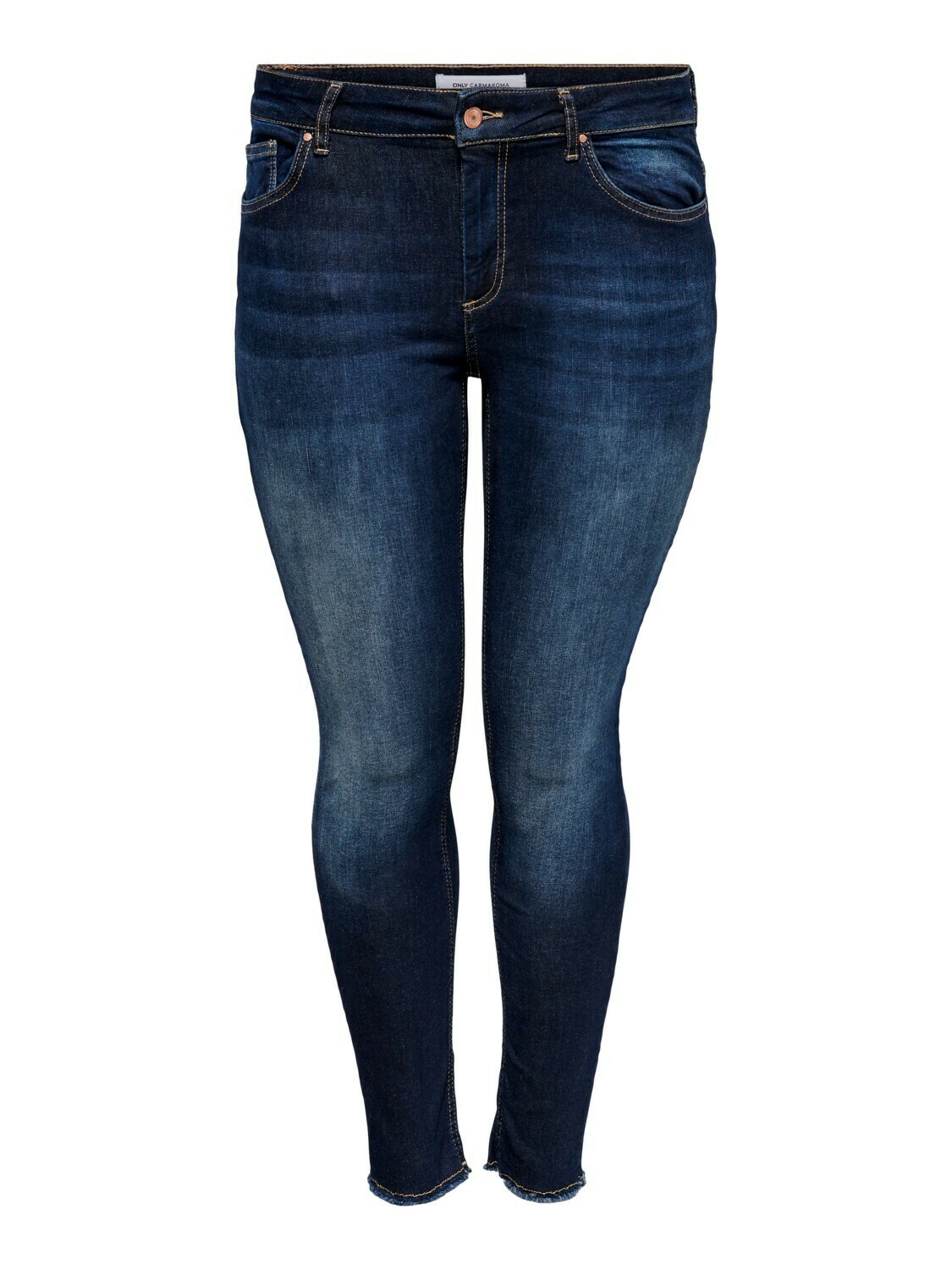 Skinny jeans – WILLY – medium blue met destroyed effect (enkelbroek) – lou.  – dé webshop voor betaalbare dameskleding en accessoires
