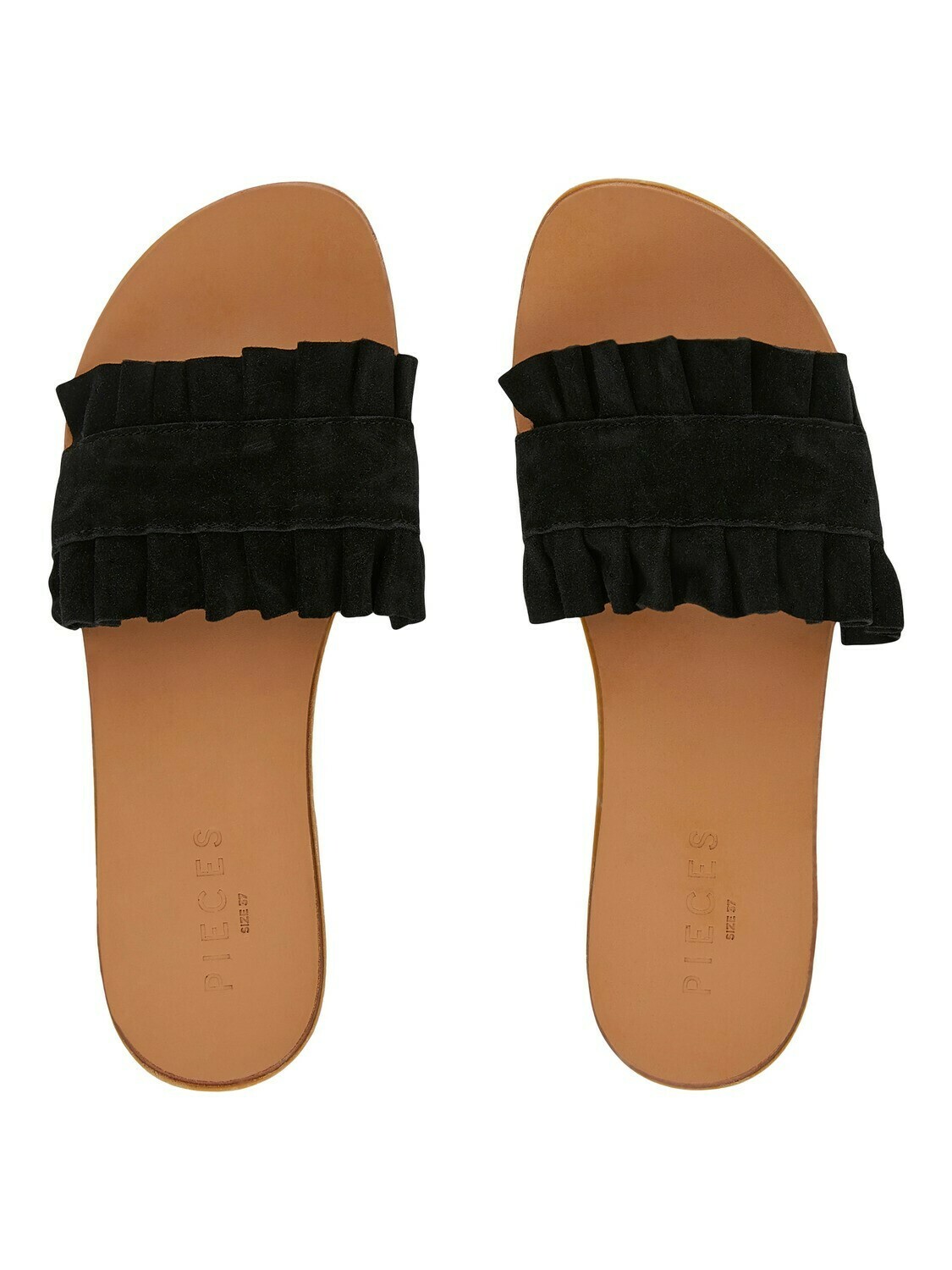 Sandalen slippers suède - NYNNE - zwart