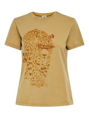 T-shirt - BOUNTY - lichtbruin/leopard