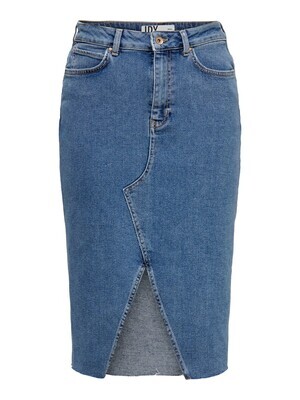 Midi rok jeans - KAJA - medium blue denim