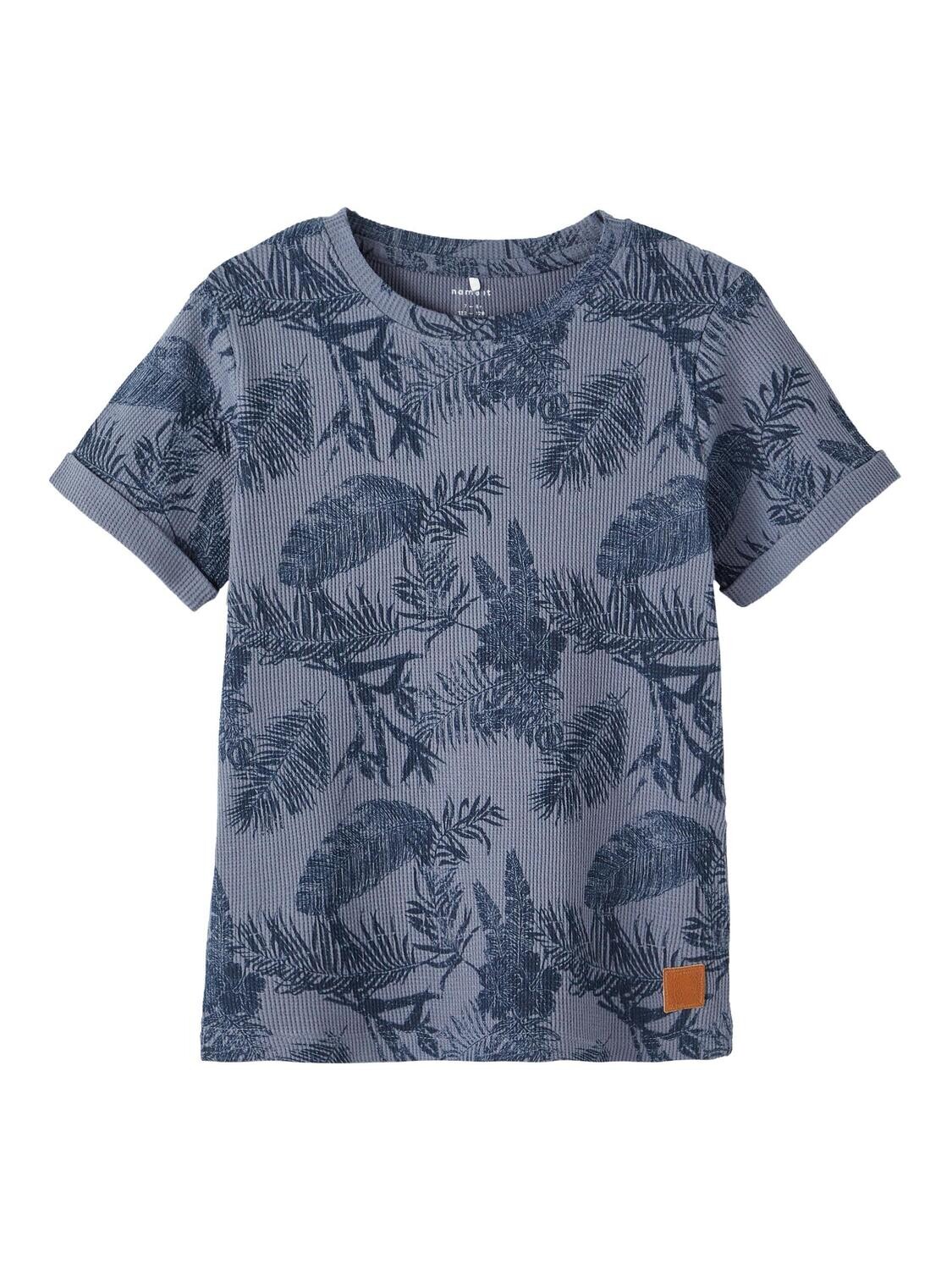 KIDS t-shirt - HOMADS - jeansblauw/leaves