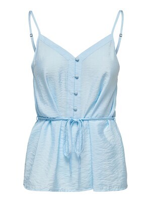 Top singlet - MONROE - lichtblauw satijnlook Top singlet - MONROE - lichtblauw satijnlook