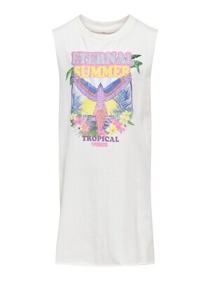 KIDS jurk - LUCY - wit/print eternal KIDS jurk - LUCY - wit/print eternal