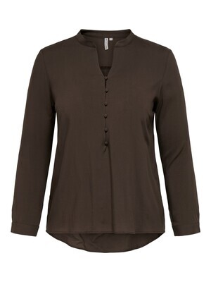 + blouse - ELINA - hot fudge (bruin)