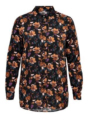 + blouse - NOVA - zwart/bloemenprint