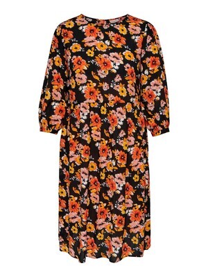 + Midi jurk - FESTI - zwart/bloemenprint + Midi jurk - FESTI - zwart/bloemenprint