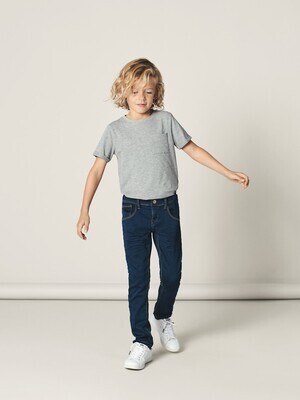 KIDS Broek - ROBIN sweatdenim - Dark blue denim