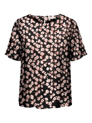 + Top/blouse - ANITA - zwart/bloemenprint