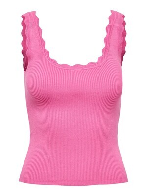 Knitwear top afgerond - NANNA- pink power
