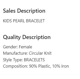 KIDS armband - KAREN - parels
