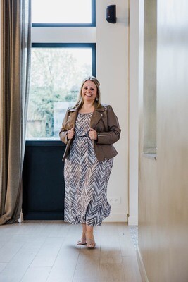 + Lederen jas - EMMY - walnut
