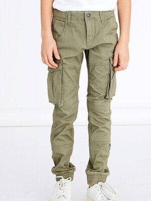 KIDS lange cargo broek - RYAN - kaki