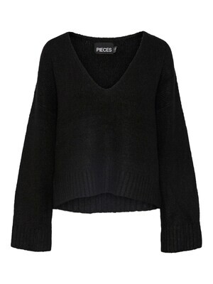 Oversized reversible trui knitwear - NANCY - black
