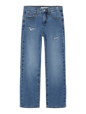 KIDS jeans straight - ROSE - medium blue denim