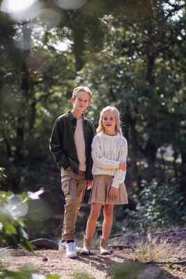 KIDS dunne sweater - LUSEN - humus