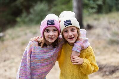 KIDS Muts beanie - MADISON - pastelgeel