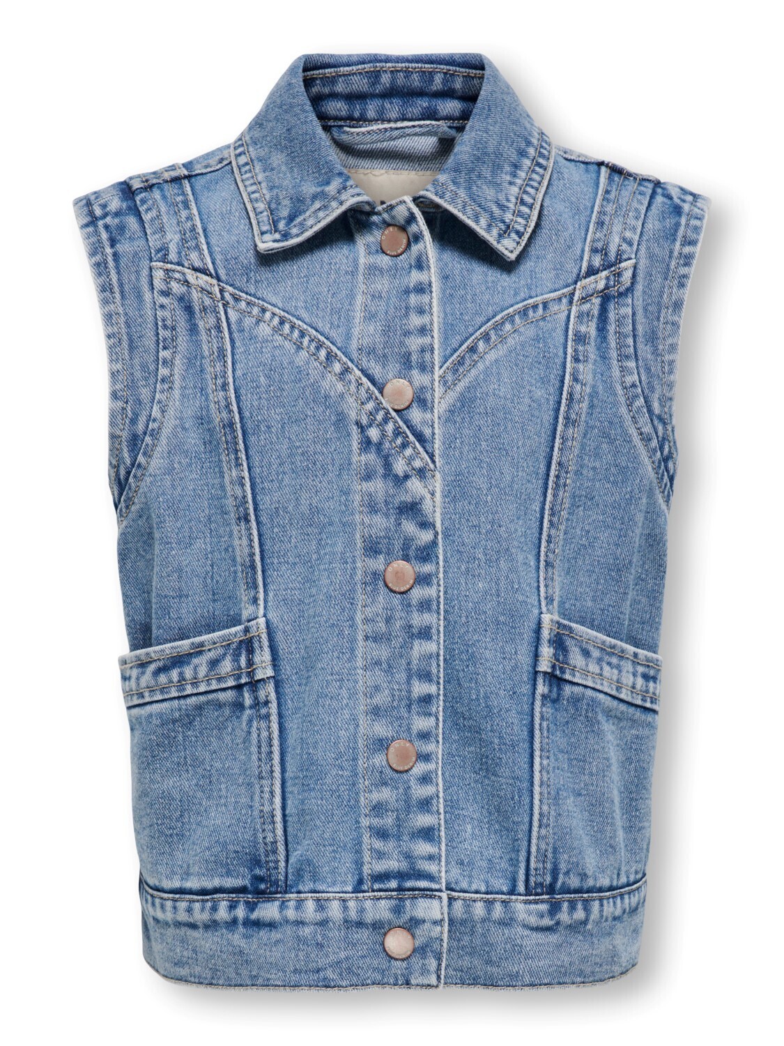 KIDS waistcoat - KENNEDY - medium blue denim