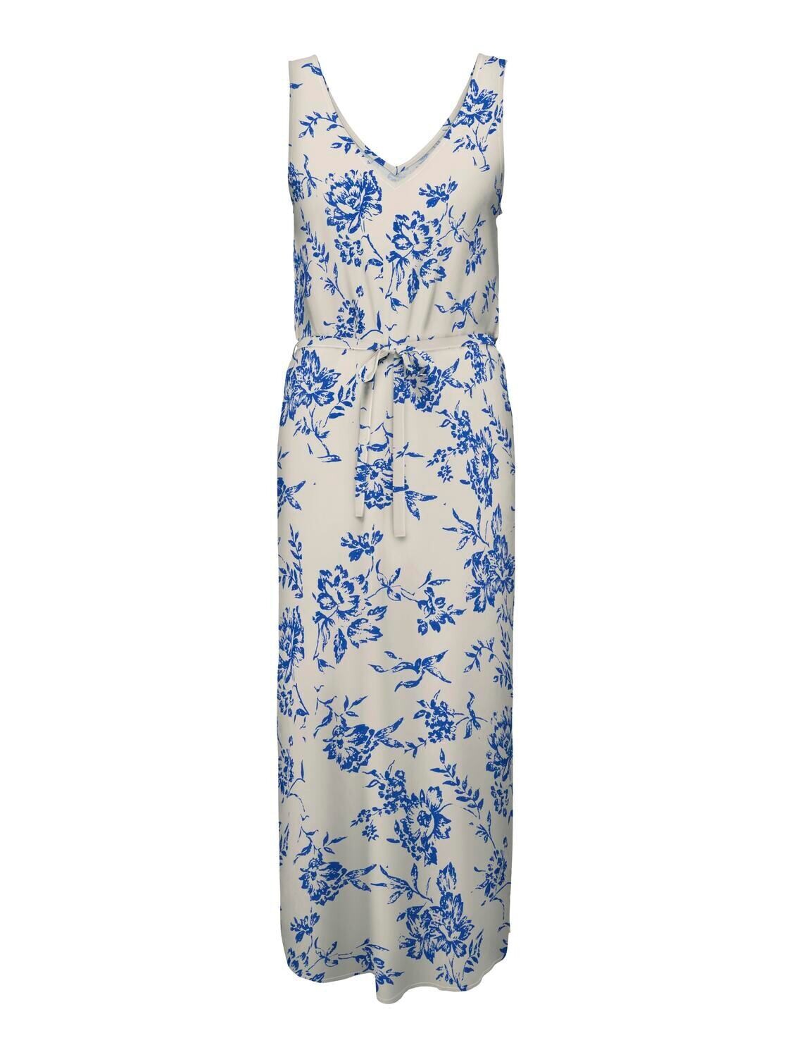 Midi jurk - STARR - tapioca / blue flowers