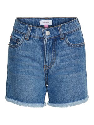 KIDS jeansshort met ruffeltjes - BELLA - light blue denim