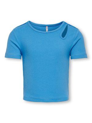 KIDS shirt met cut outs - NESSA - azure blue