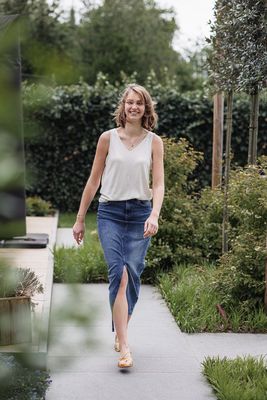 Jeansrok - JESSIE - medium blue denim