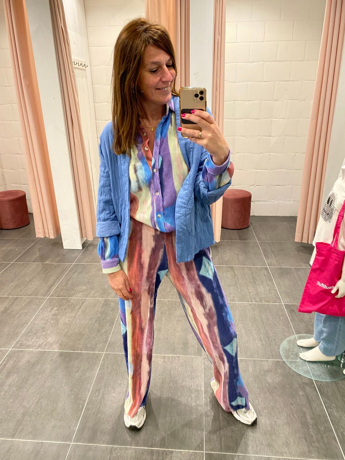 Vest tetra - NORA - jeansblauw