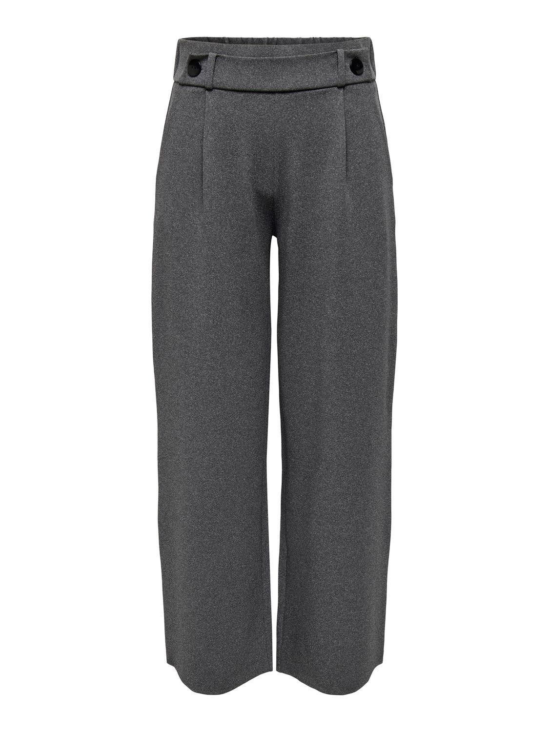 Wijde lange broek - GEGGO &quot;34 - medium grey melange