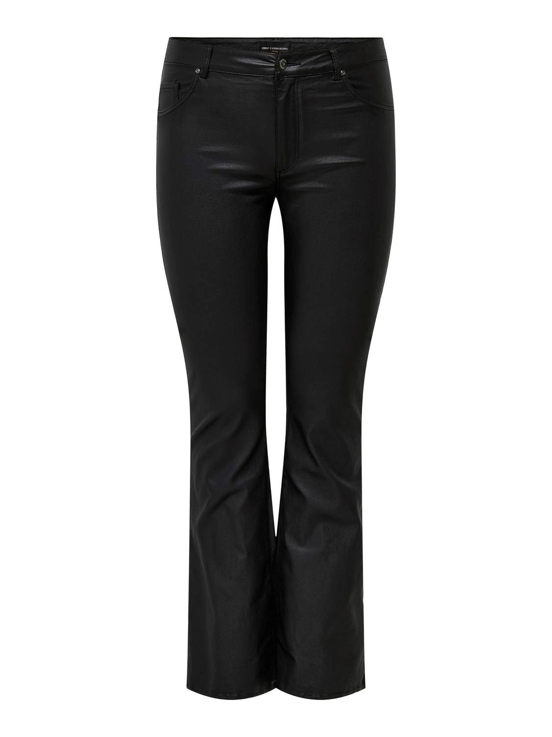 + Flared coated broek - BLUSH - black