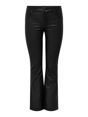 + Flared coated broek - BLUSH - black