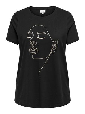 + T-shirt - ASJA - black