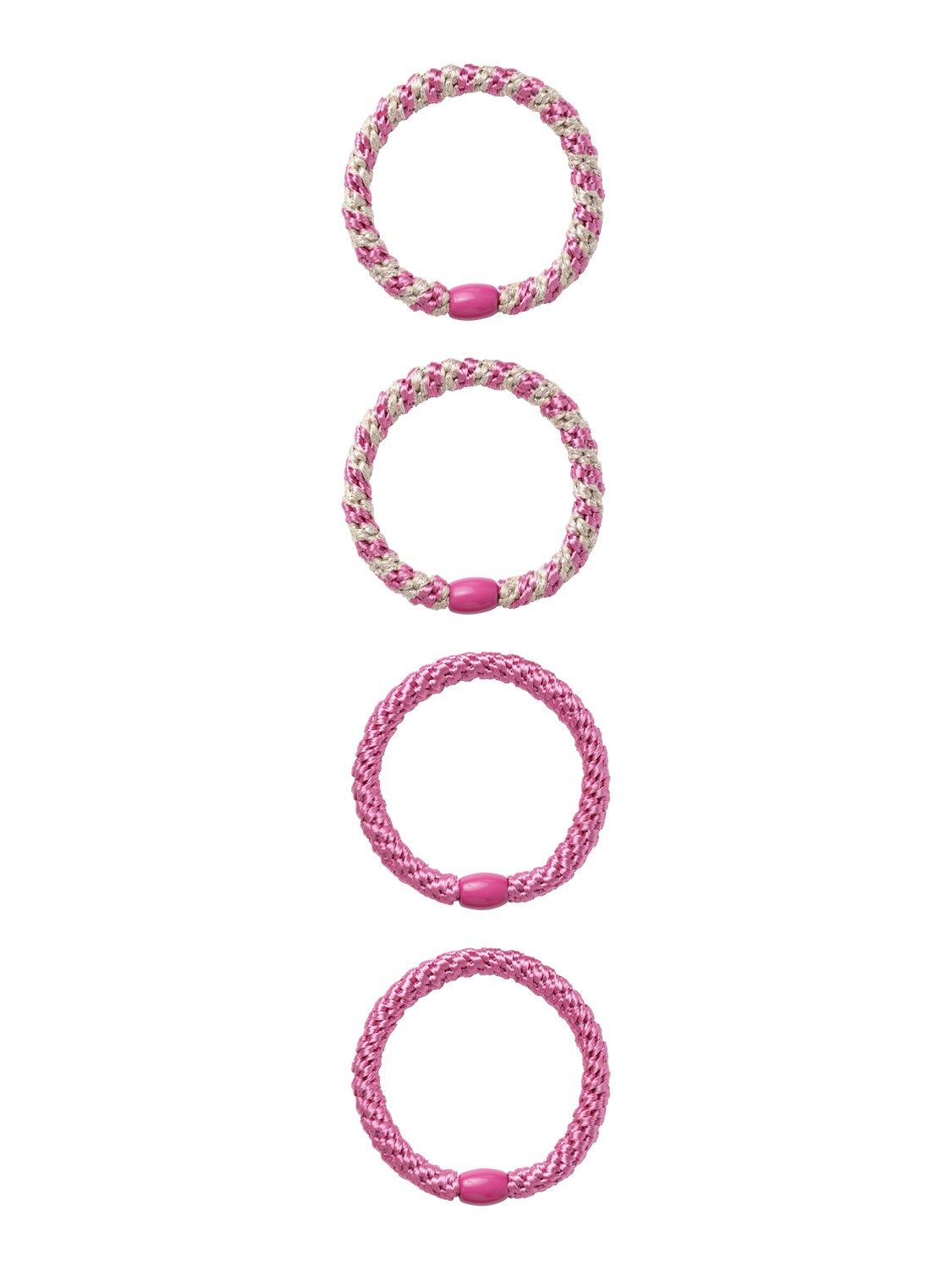 KIDS 4-pak haarrekjes - ARISE - roze