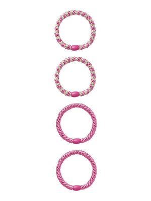 KIDS 4-pak haarrekjes - ARISE - roze