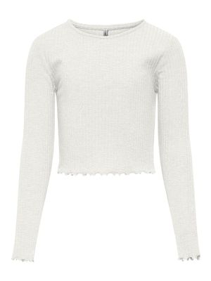 KIDS cropped shirt met lange mouw - NELLA - cloud dancer