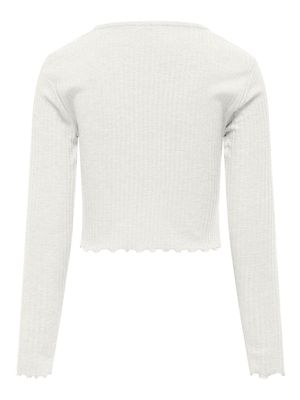 KIDS cropped shirt met lange mouw - NELLA - cloud dancer