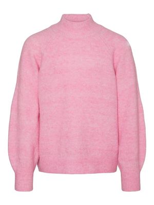 KIDS trui - LEAF - fuchsia pink melange KIDS trui - LEAF - fuchsia pink melange