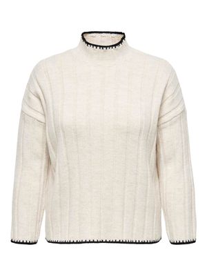 + Trui - CHICK - pumice stone/black stitch