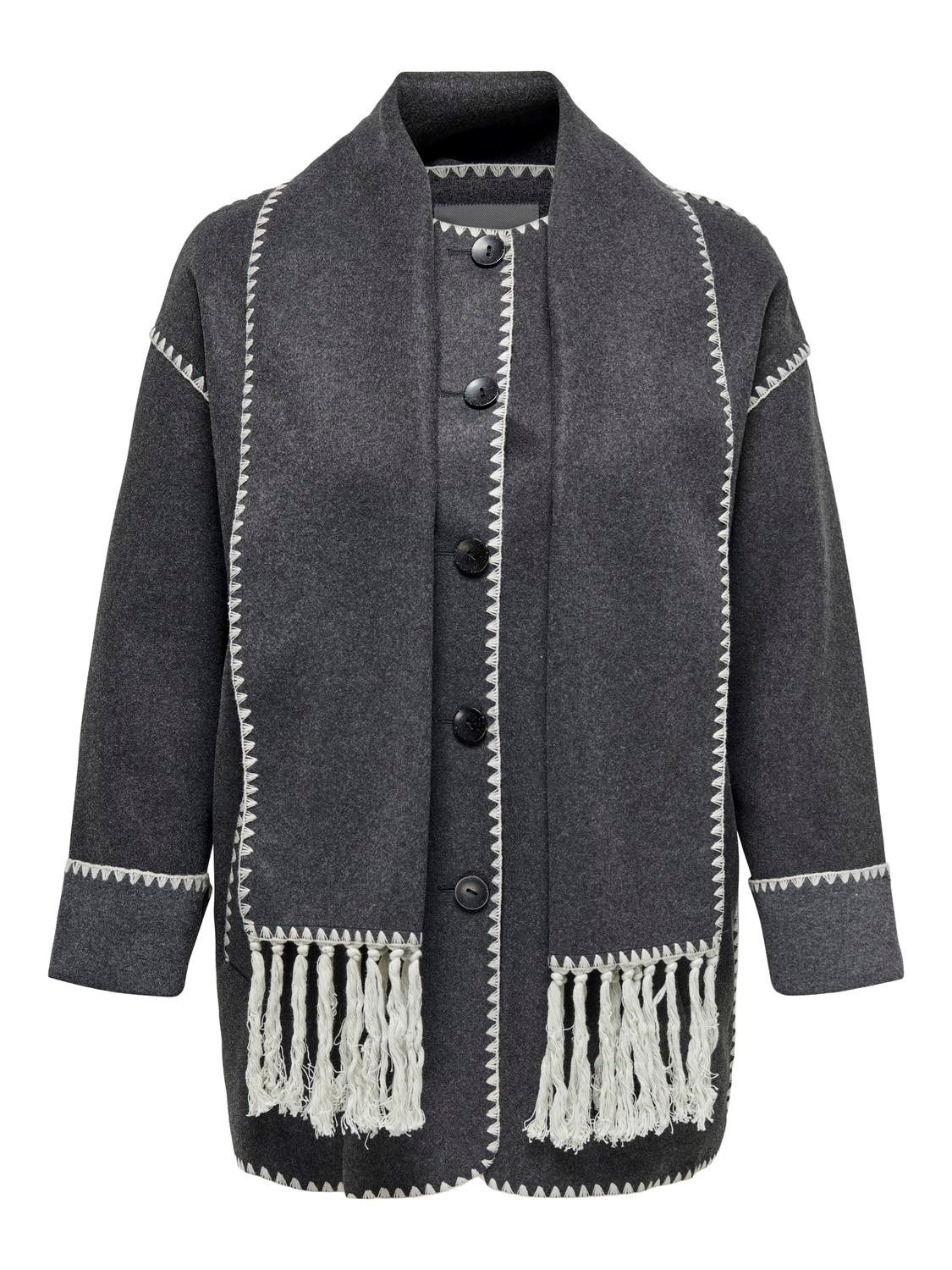 + Vest met matching sjaal - ELBA - dark grey melange